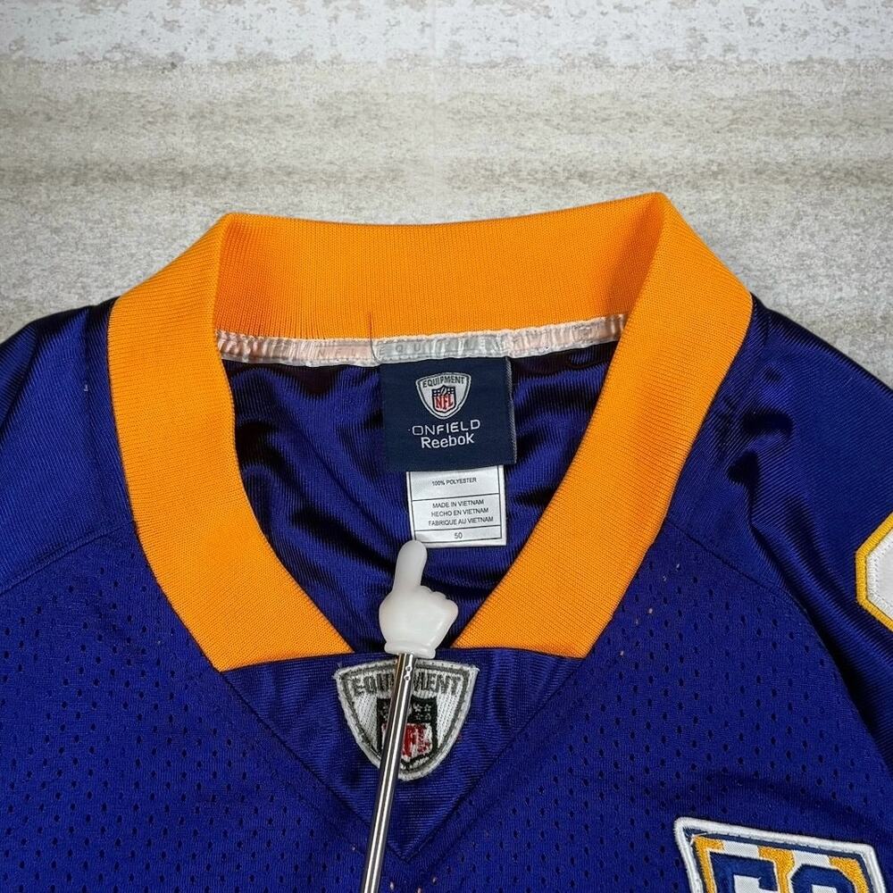 Vintage Y2K Reebok Minnesota Vikings Jersey Mens XL Purple Adrian Peterson - Picture 3 of 5